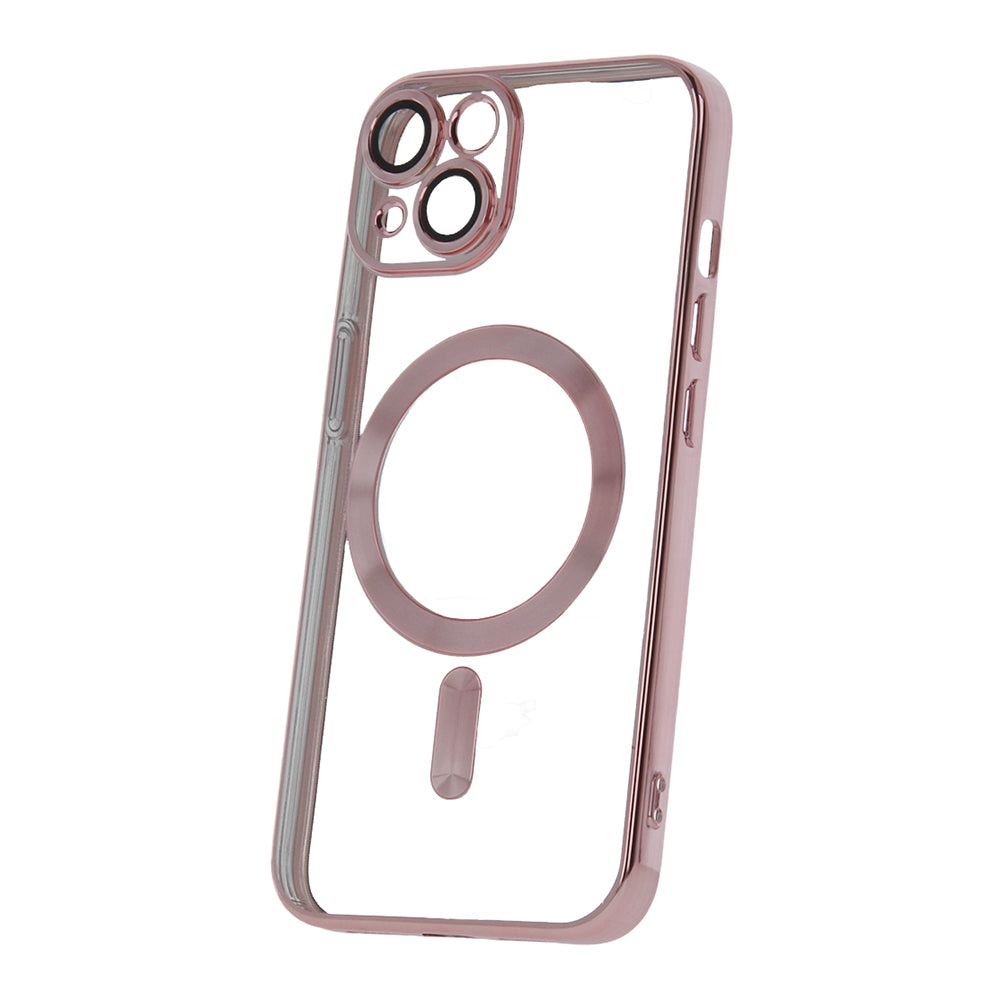iPhone 14 Cover Color Chrome Mag Color Chrome Rosegold – Transparent/Pink