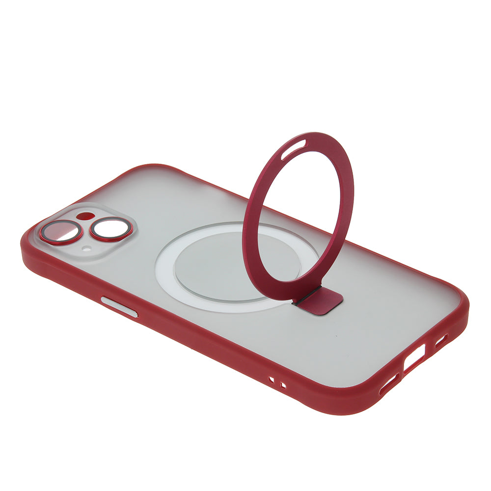 iPhone 14 Cover Mag Ring – Rød