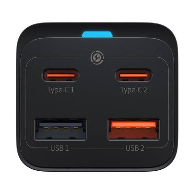 GaN5 65W 2xUSB 2xUSBc Sort [Icecat3Batch 50702ef6c7e9b6] - billede 2