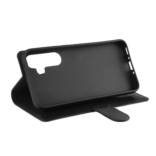 Samsung A35 Stand Sort læder
