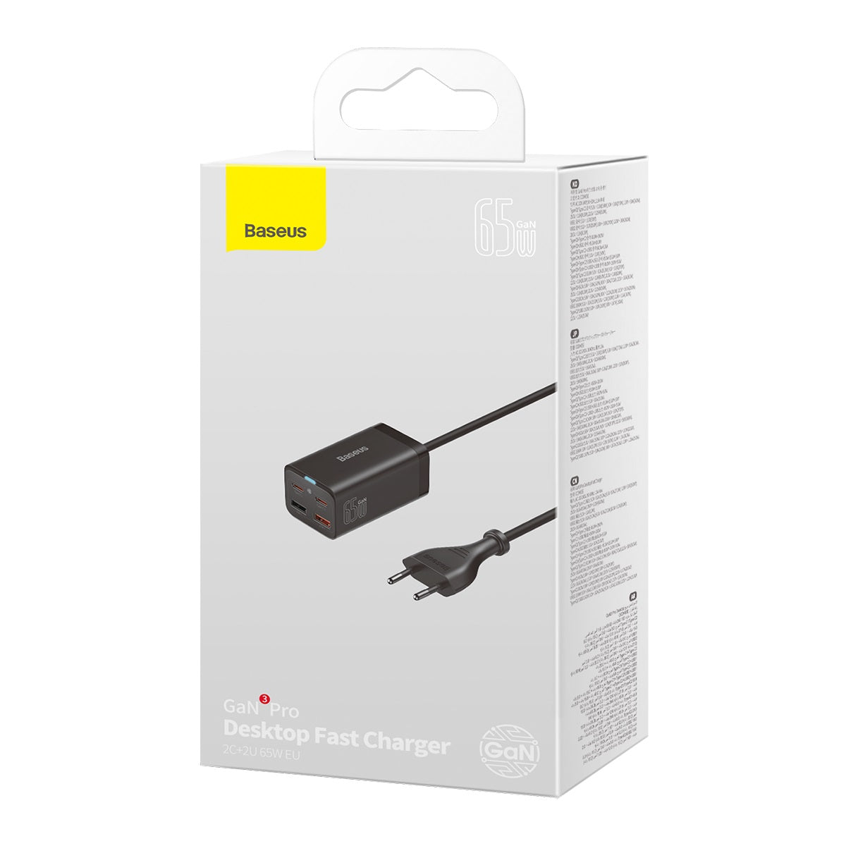 GaN5 65W 2xUSB 2xUSBc Sort