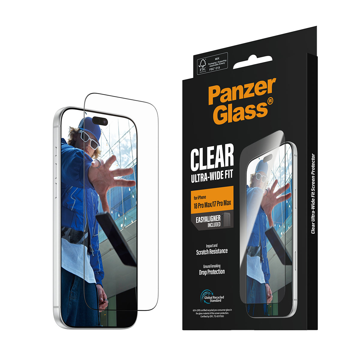 PG Screen Protector iP18 Pro Max/17 Pro Max UWF EasyAligner - billede 6