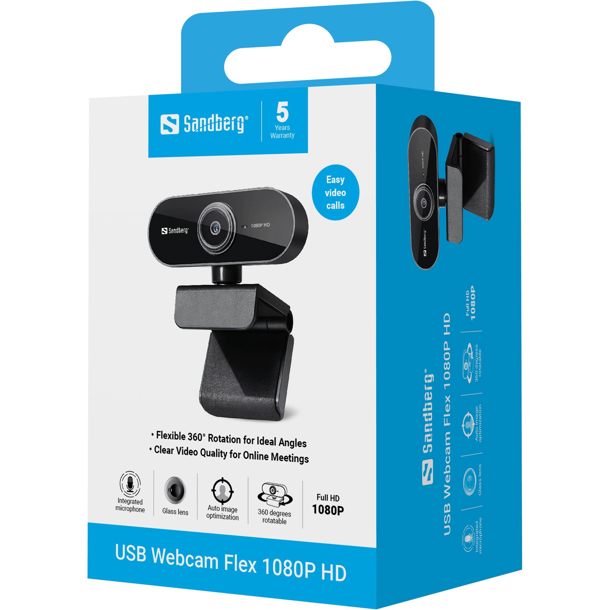 USB Webcam Flex 1080P HP Sort - billede 6