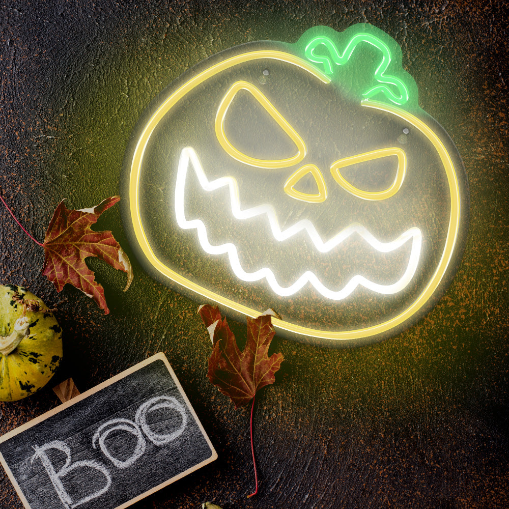 Neon Plexi LED ANGRY Pumpkin