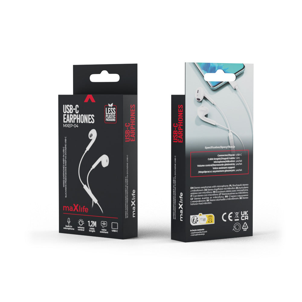 MaXlife InEar USB-C Hvid