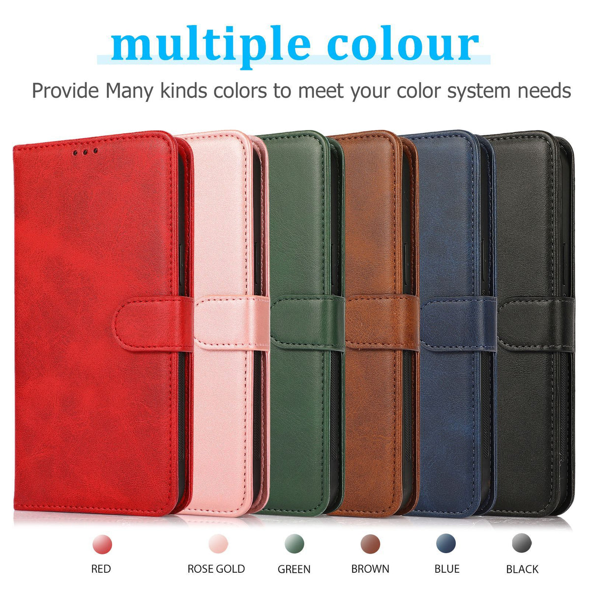 iPhone 13 Pro Max Wallet Flip Cover bagside – Rød