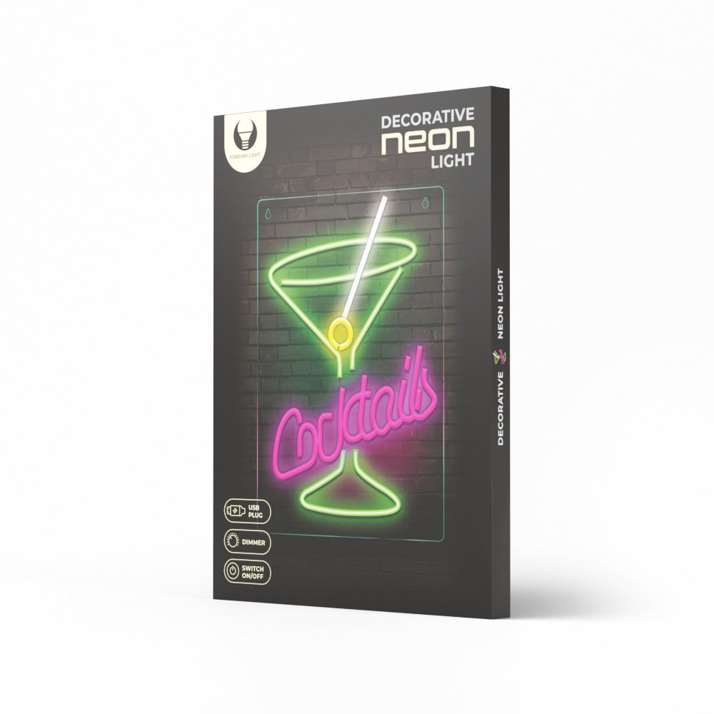 PLEXI LED Cocktail pink green