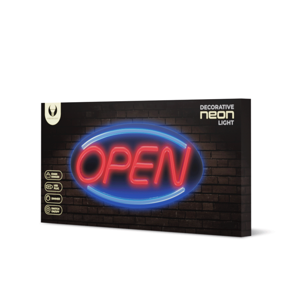 LED light - OPEN   Blue/Red