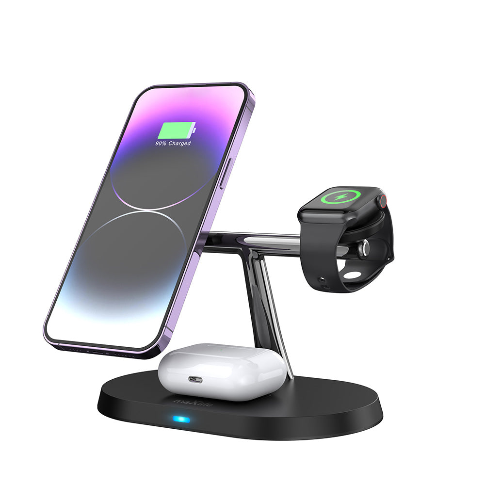MaXlife 3i1 Trådløs Lader Sort