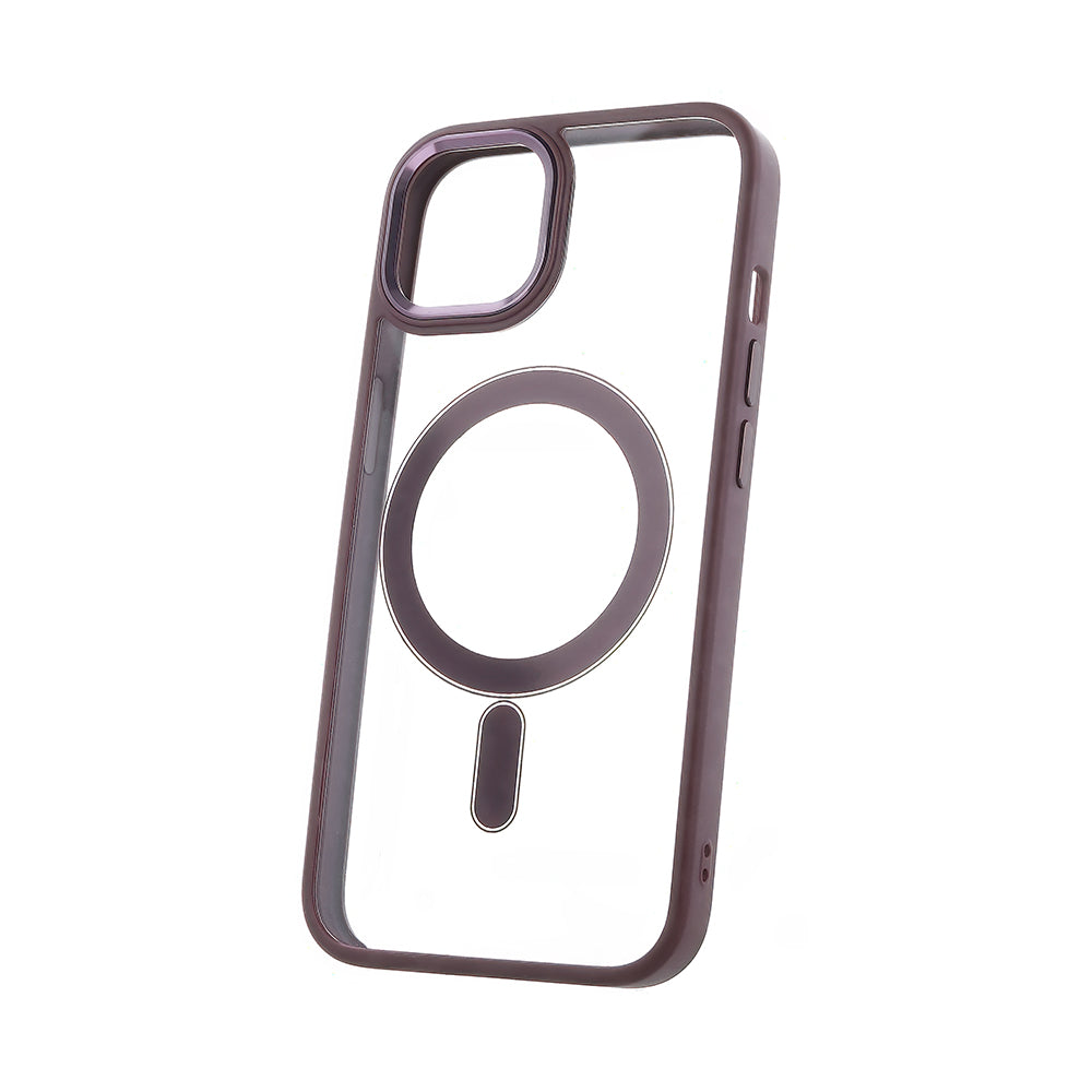 iPhone 14 Cover Satin Clear Mag – Transparent/Lilla