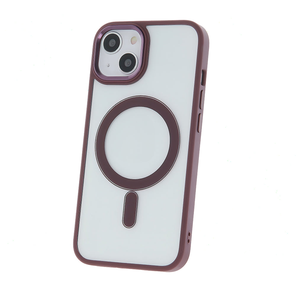 iPhone 14 Cover Satin Clear Mag – Transparent/Lilla