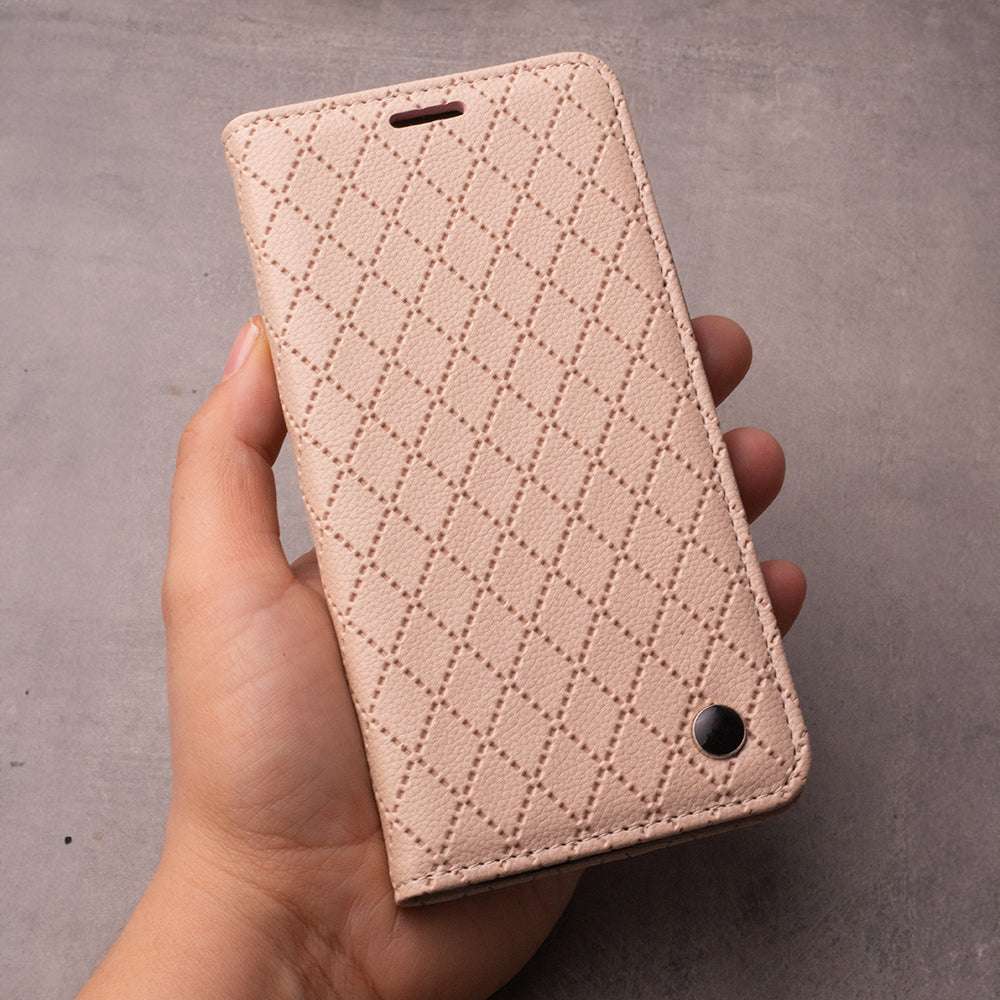 iPhone 17 Pro Læder Wallet Flip Cover Smart Caro – Beige
