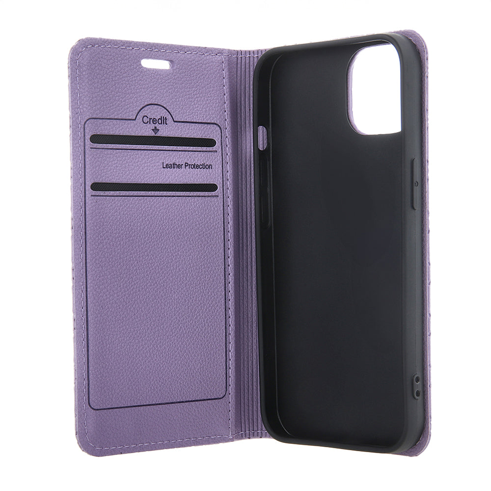 iPhone 16e / 17e Wallet Flip Cover Smart Caro – Lilla