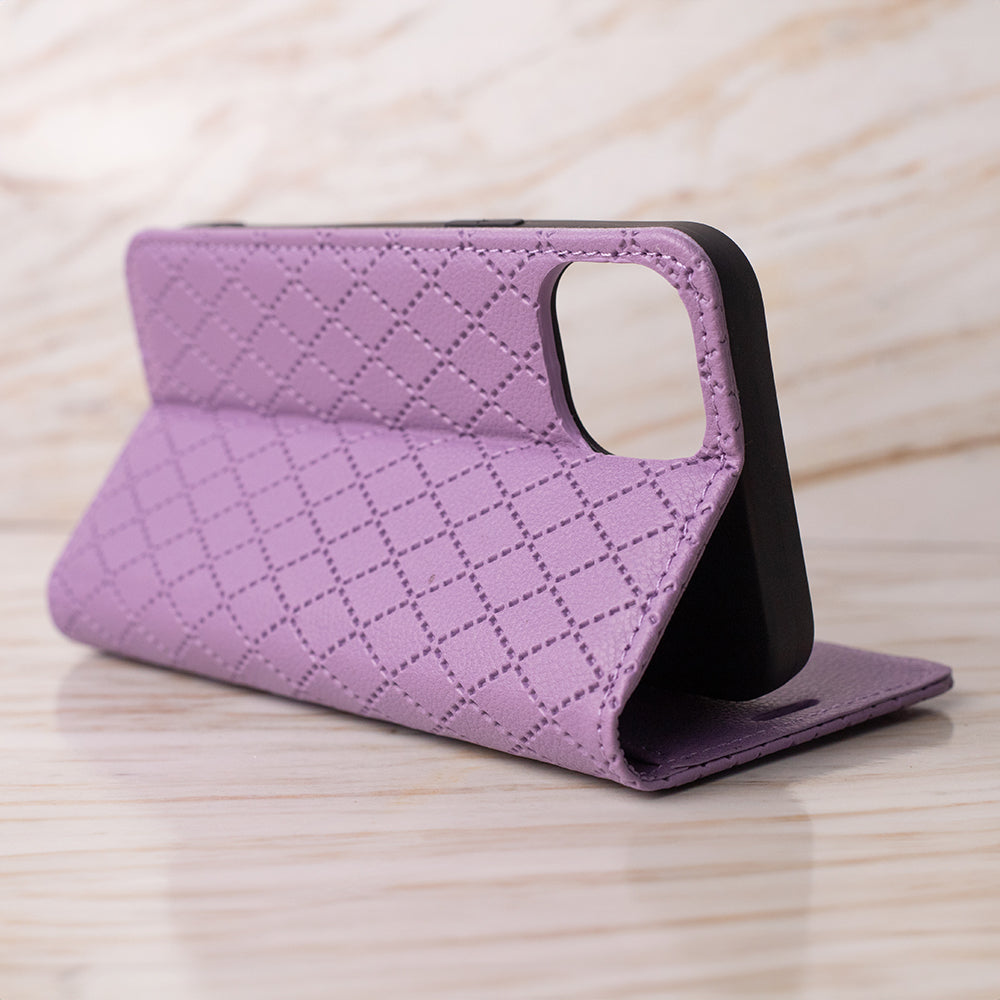 iPhone 17 Pro Max Læder Wallet Flip Cover Smart Caro Pm Caro Flip2 – Lilla