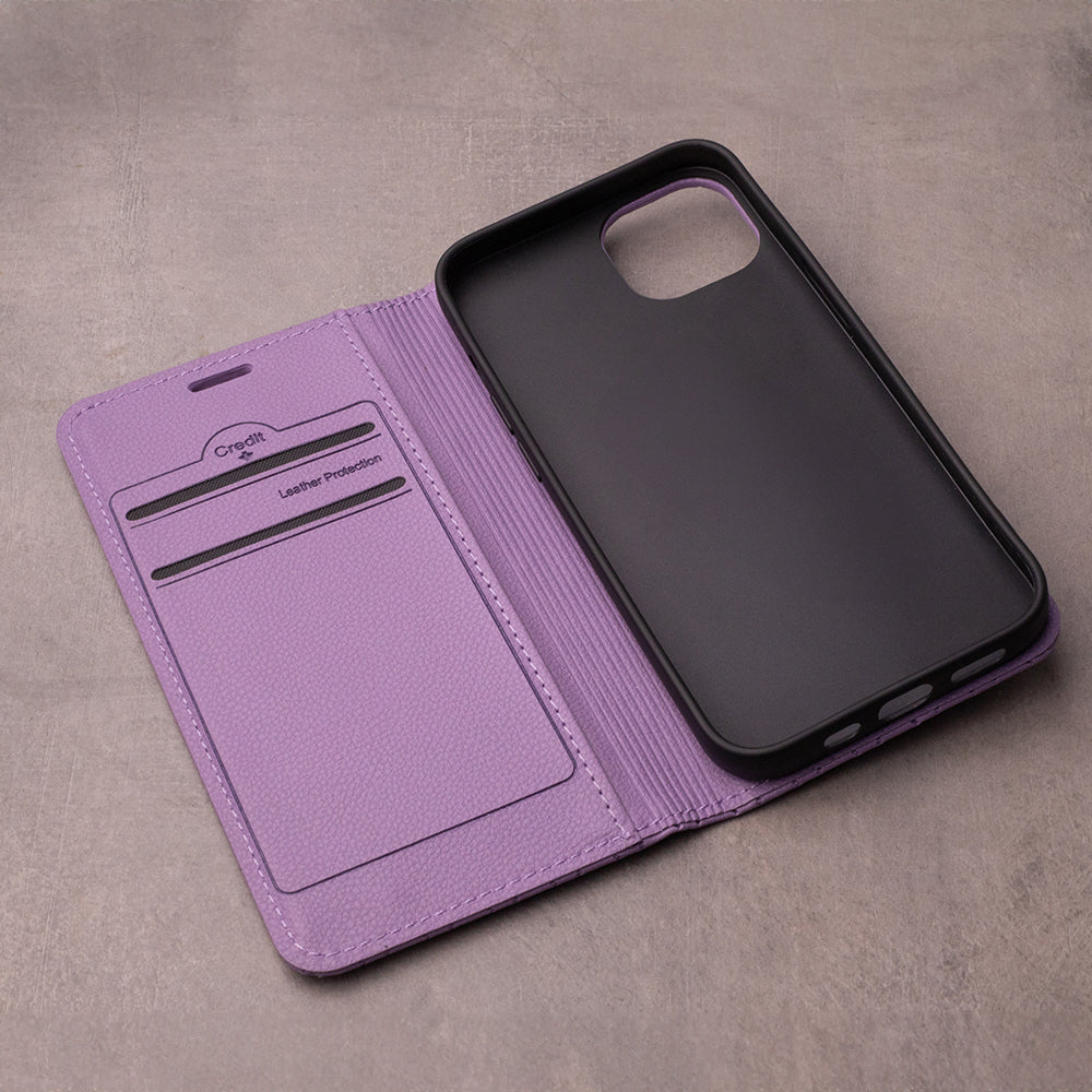 iPhone 17 Pro Max Læder Wallet Flip Cover Smart Caro Pm Caro Flip2 – Lilla