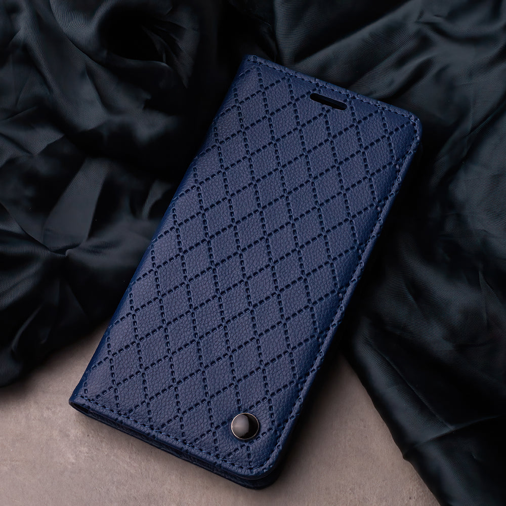 iPhone 17 Pro Læder Wallet Flip Cover Smart Caro – Mørk Blå/Blå