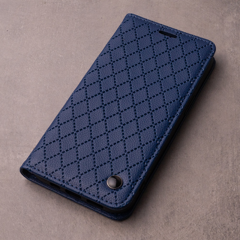 iPhone 17 Pro Læder Wallet Flip Cover Smart Caro – Mørk Blå/Blå