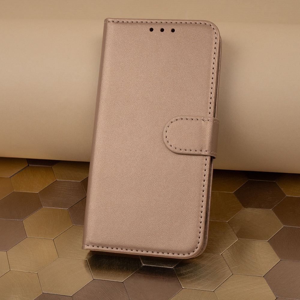 iPhone 17 Pro Wallet Flip Cover Smart Classic – Guld