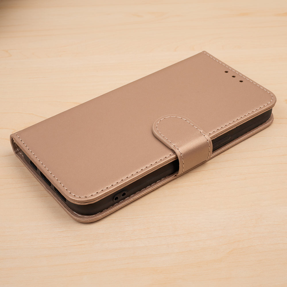 iPhone 17 Pro Wallet Flip Cover Smart Classic – Guld