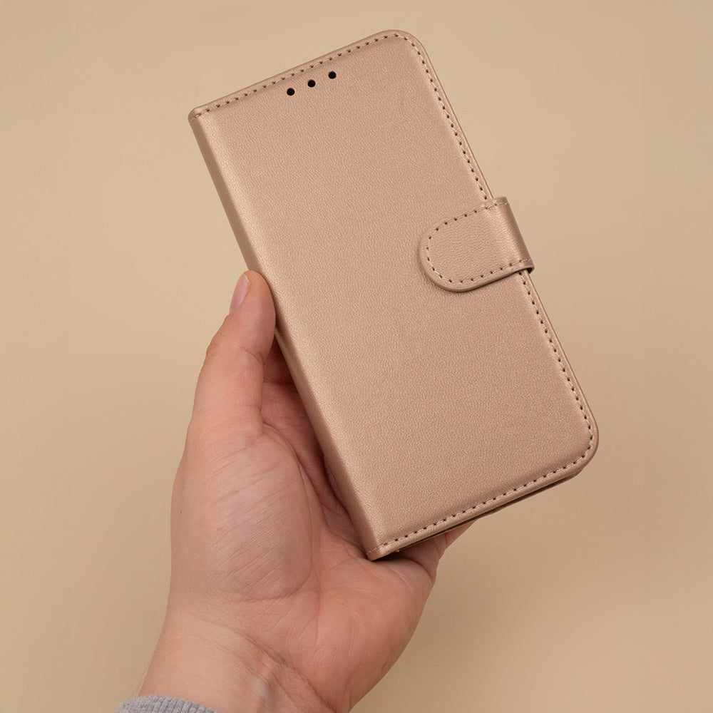 iPhone 17 Pro Wallet Flip Cover Smart Classic – Guld
