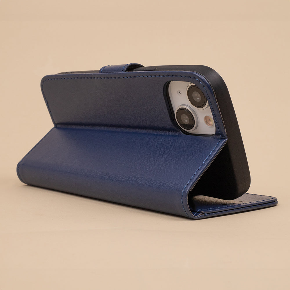 iPhone 17 Pro Wallet Flip Cover Smart Classic – Mørkeblå