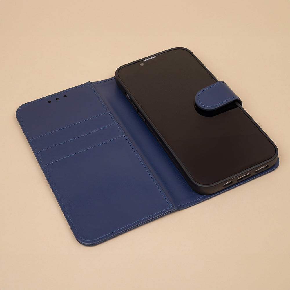 iPhone 17 Pro Wallet Flip Cover Smart Classic – Mørkeblå