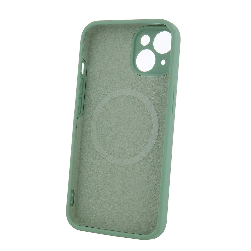 iPhone 15 Silicone MagSafe Cover Mag Invisible – Grøn