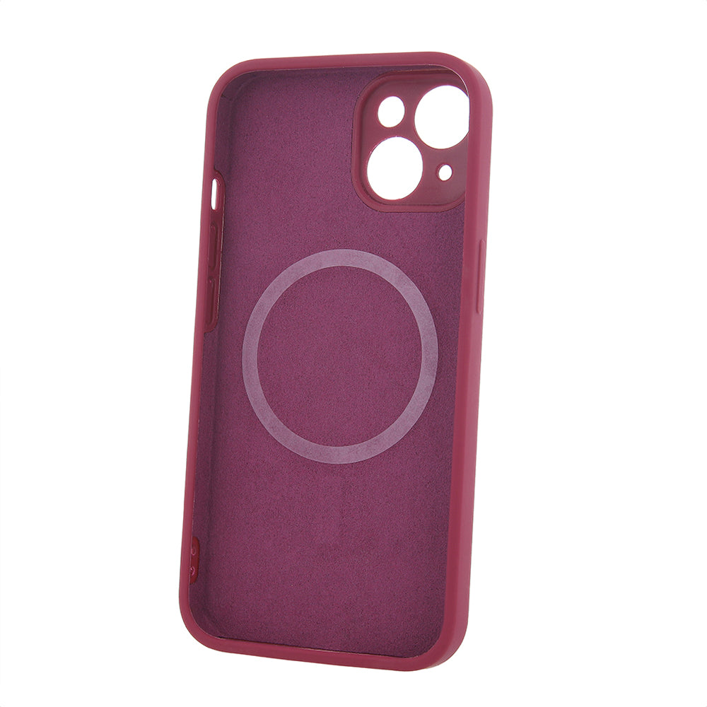 iPhone 15 Pro Silicone MagSafe Cover Mag Invisible Pastel Burgundy