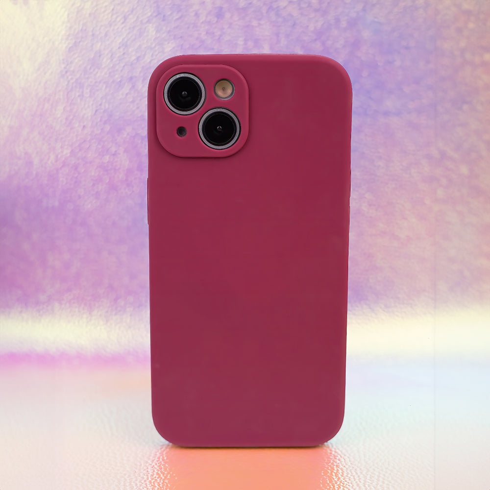 iPhone 15 Pro Silicone MagSafe Cover Mag Invisible Pastel Burgundy