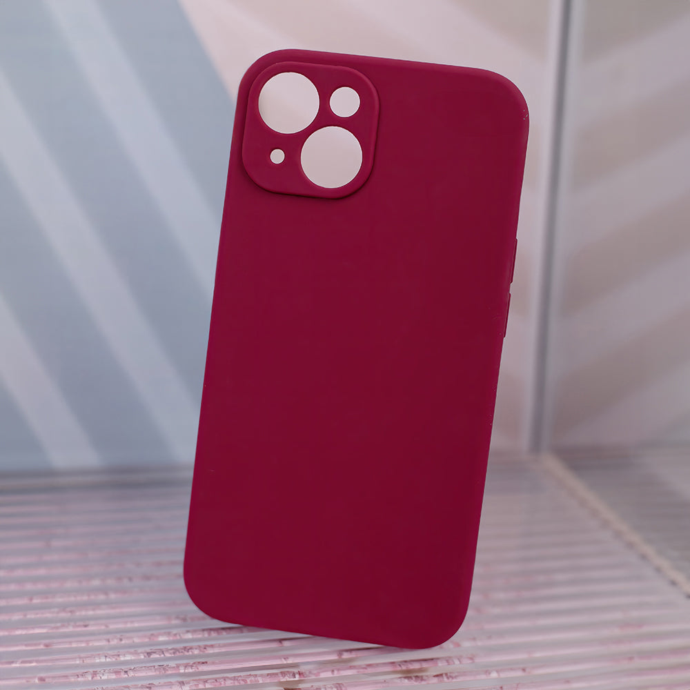 iPhone 15 Pro Silicone MagSafe Cover Mag Invisible Pastel Burgundy