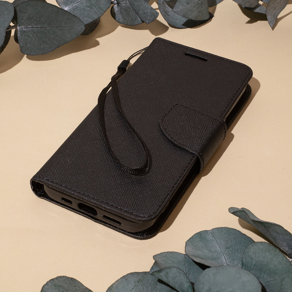 iPhone 16 Pro TPU Wallet Flip Cover fancy – Sort