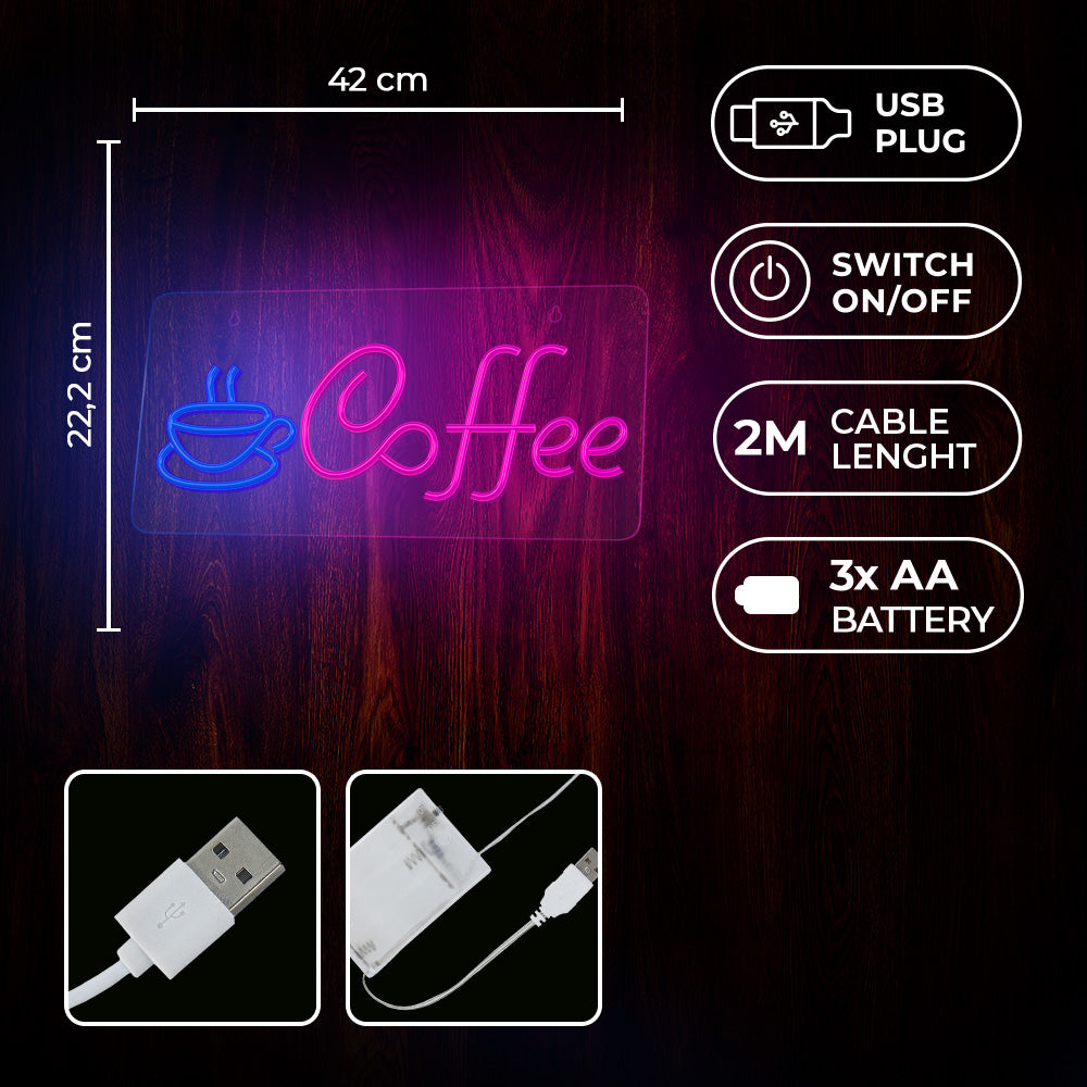 PLEXI LED Coffee pink