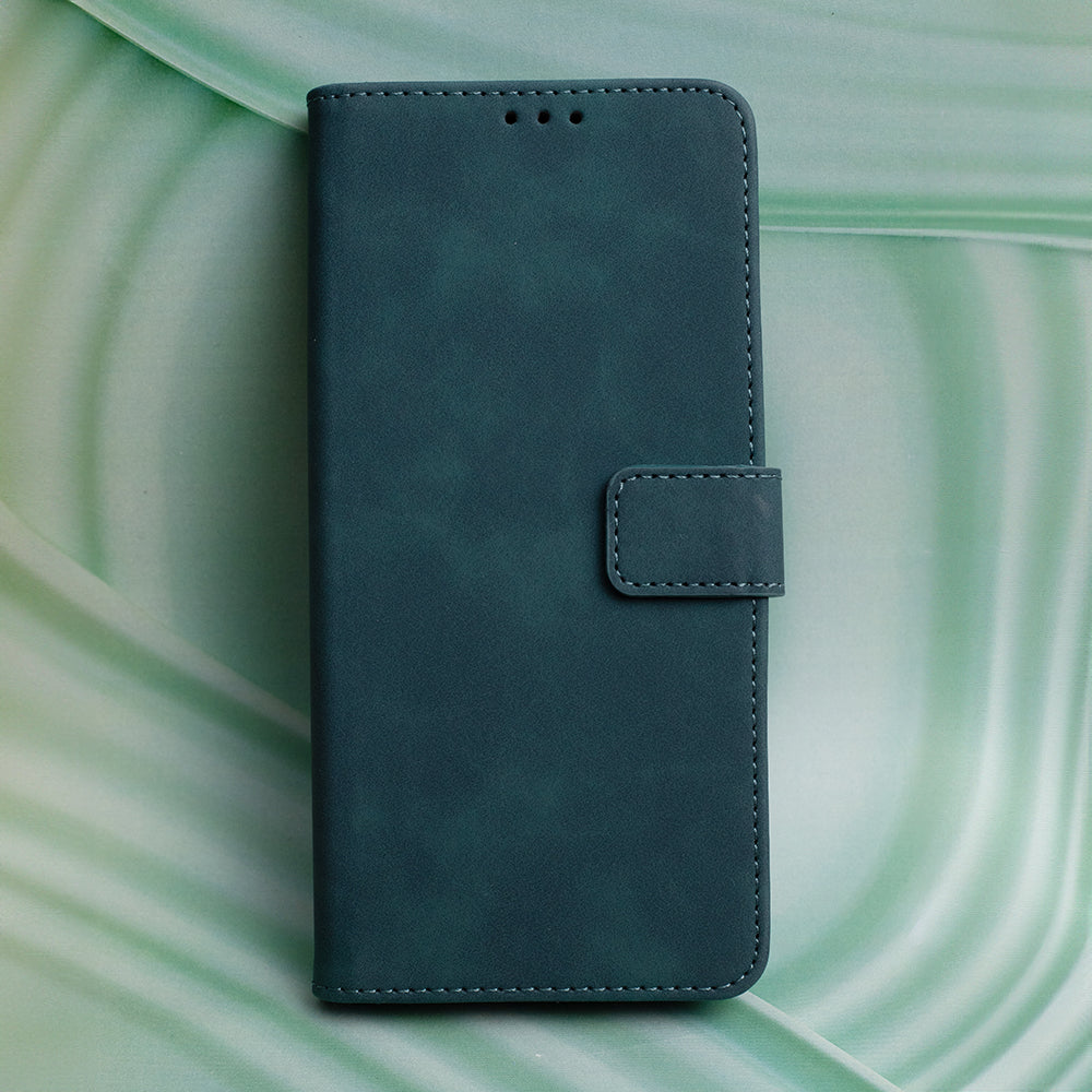 iPhone 7/8/SE TPU Wallet Flip Cover Smart Velvet welvet Mørkgrøn – Grøn