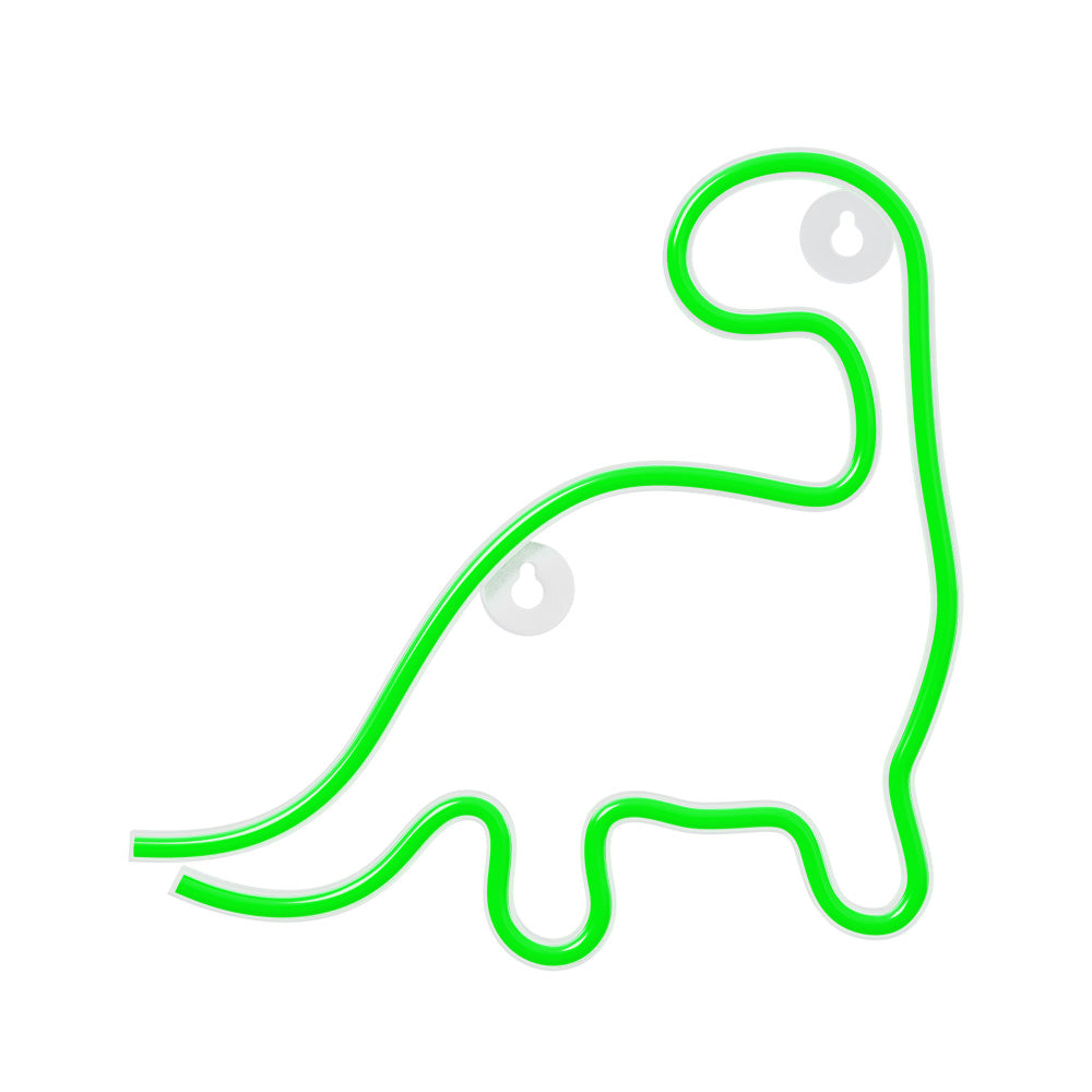 Neon LED Light DINOSAUR green