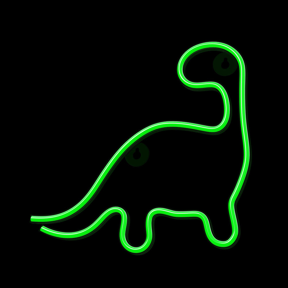 Neon LED Light DINOSAUR green