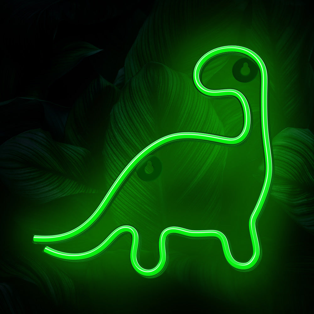 Neon LED Light DINOSAUR green