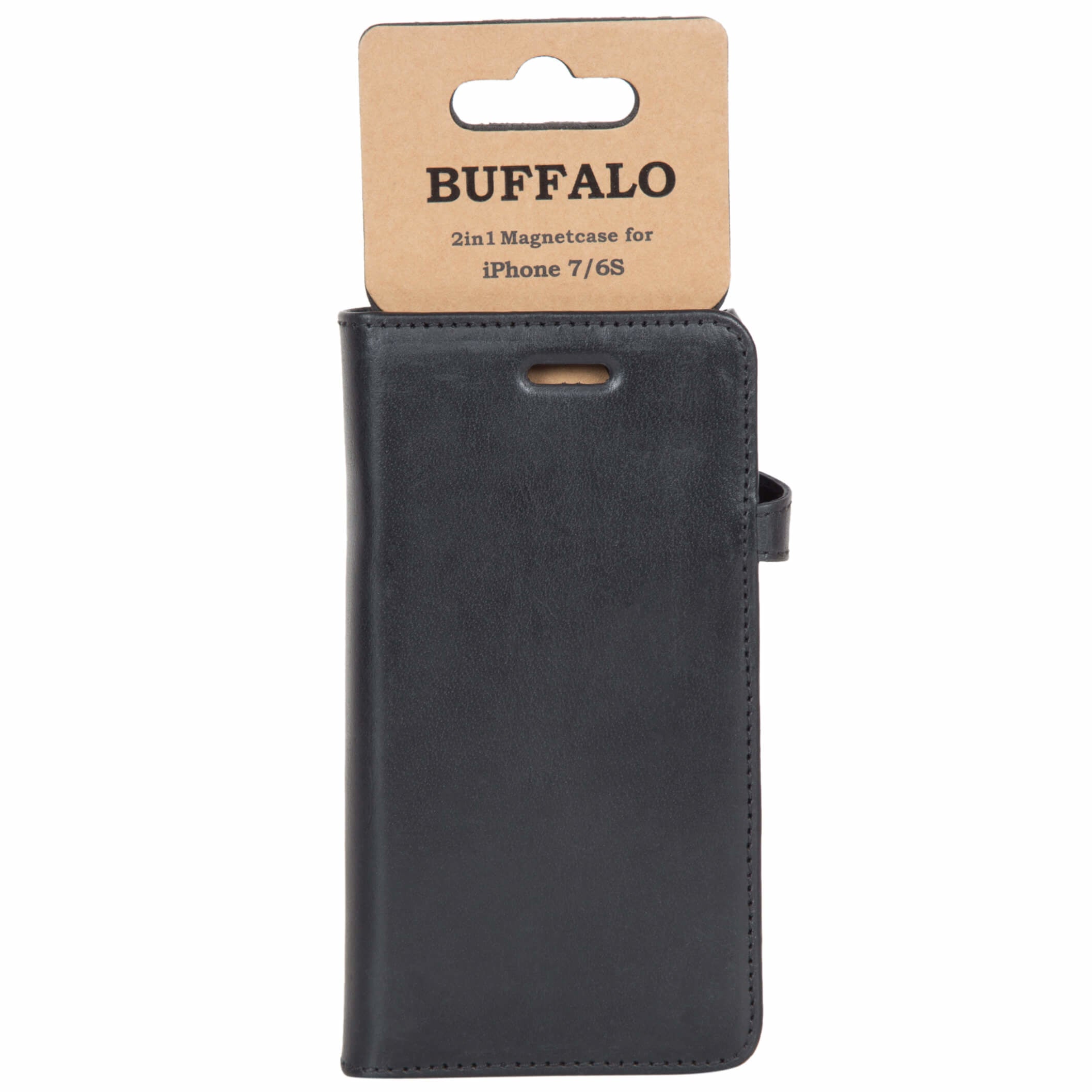 iPhone 6/7/8/SE Læder Wallet Flip Cover Gear – Sort – Buffalo - billede 2