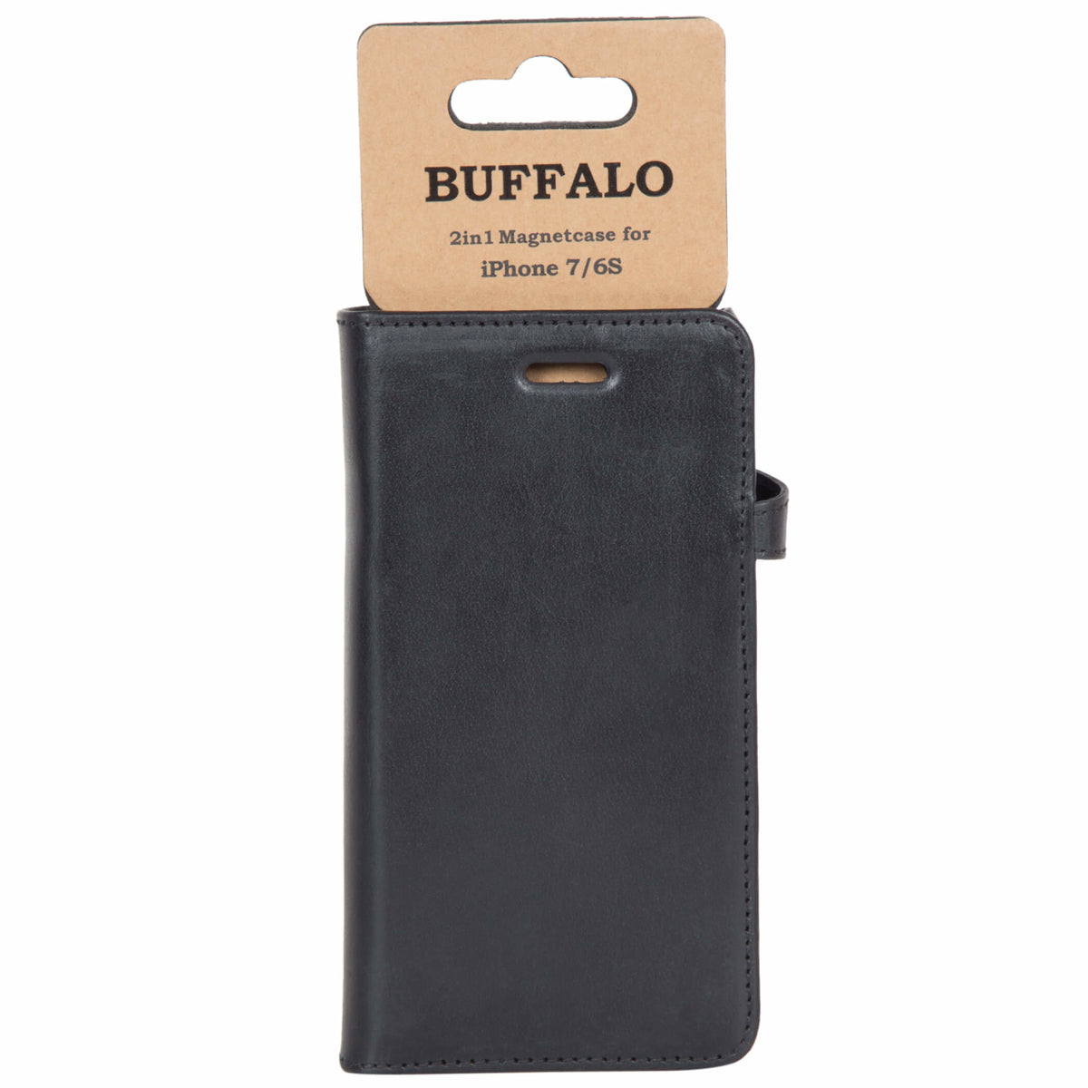 iPhone 6/7/8/SE Læder Wallet Flip Cover Gear – Sort – Buffalo - billede 2