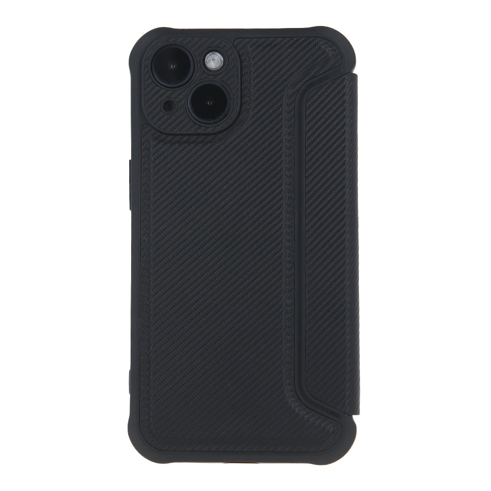 iPhone 7/8/SE TPU Wallet Flip Cover Smart Carbon Navyblue – Mørk Blå/Blå