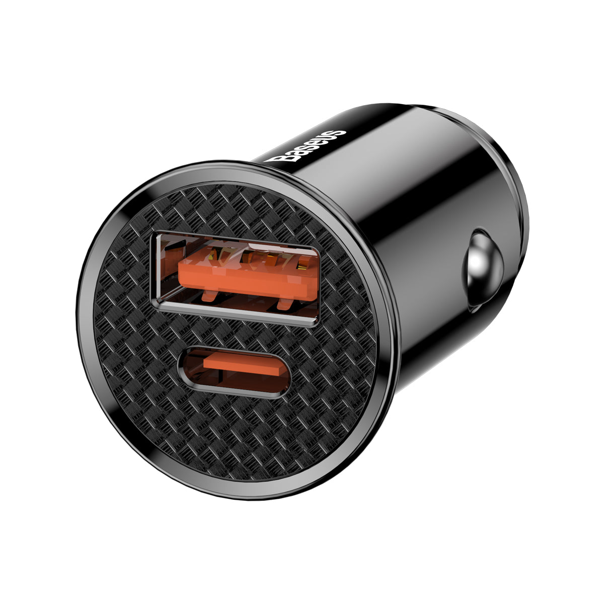 Baseus car charger USB-C - USB black Circular Plastic PD QC 3.0 PPS