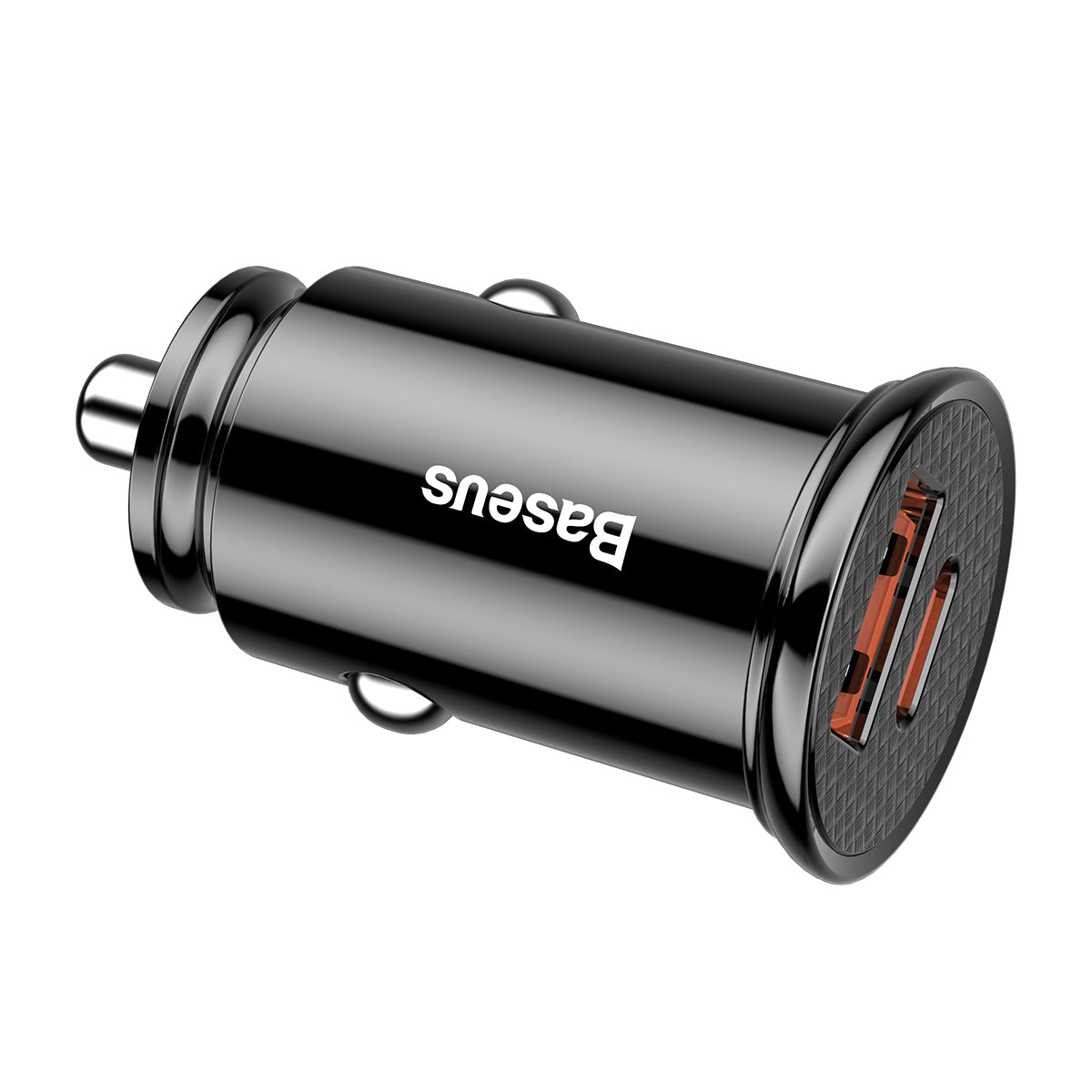 Baseus car charger USB-C - USB black Circular Plastic PD QC 3.0 PPS