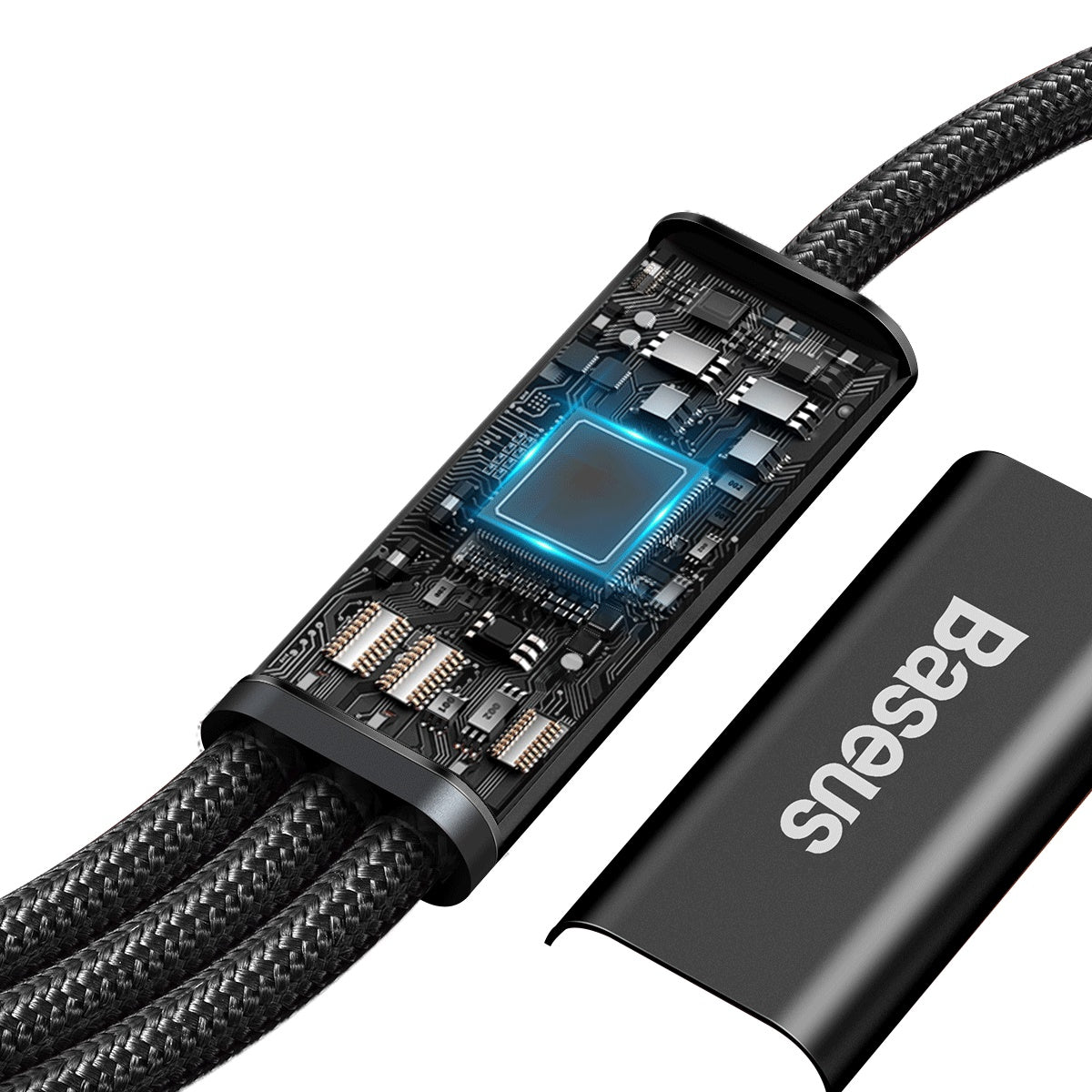 Baseus kabel USCB/3i1 1,5m Sort
