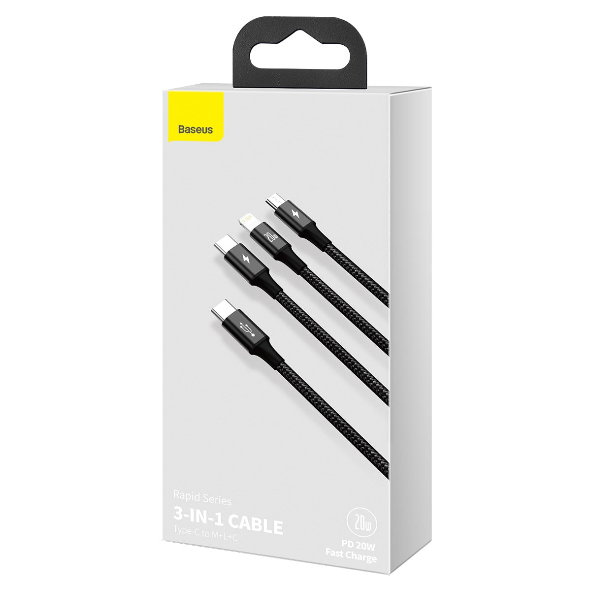 Baseus kabel USCB/3i1 1,5m Sort