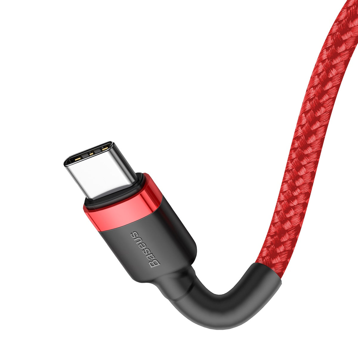BASEUS USB Type C Cable - USB Type-C 2M 60W 3A Cafule CATKLF-H09 red