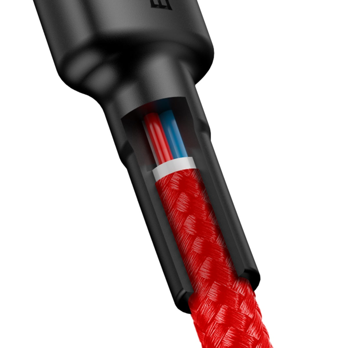 BASEUS USB Type C Cable - USB Type-C 2M 60W 3A Cafule CATKLF-H09 red