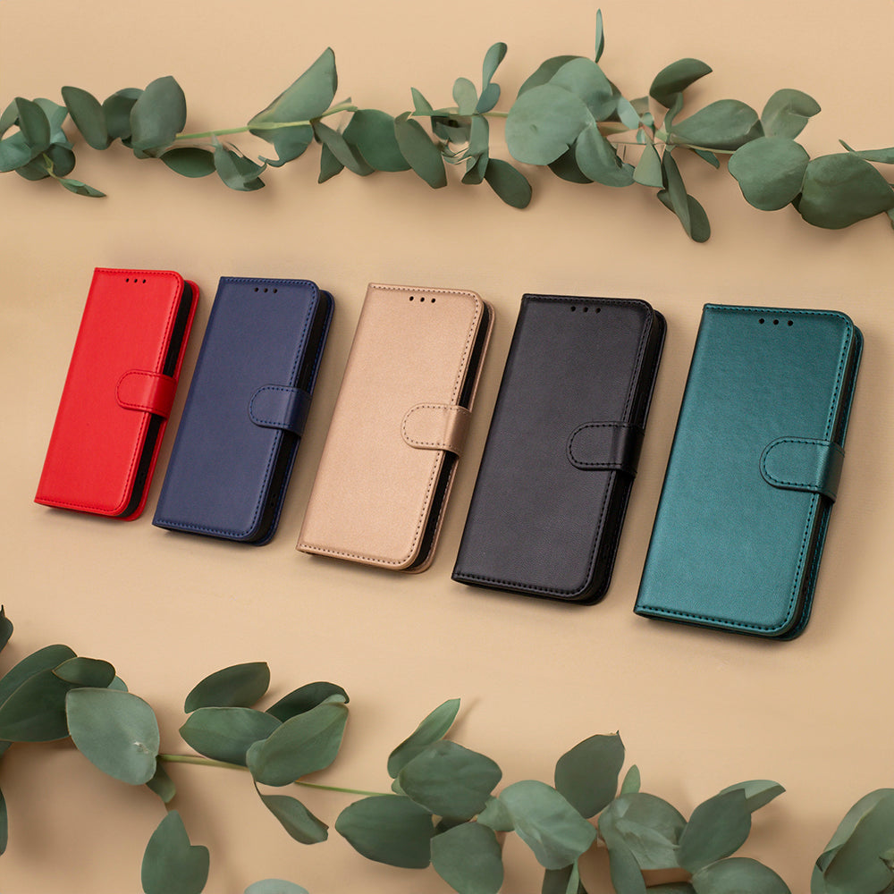 iPhone 16e / 17e Wallet Flip Cover Smart Classic – Rød