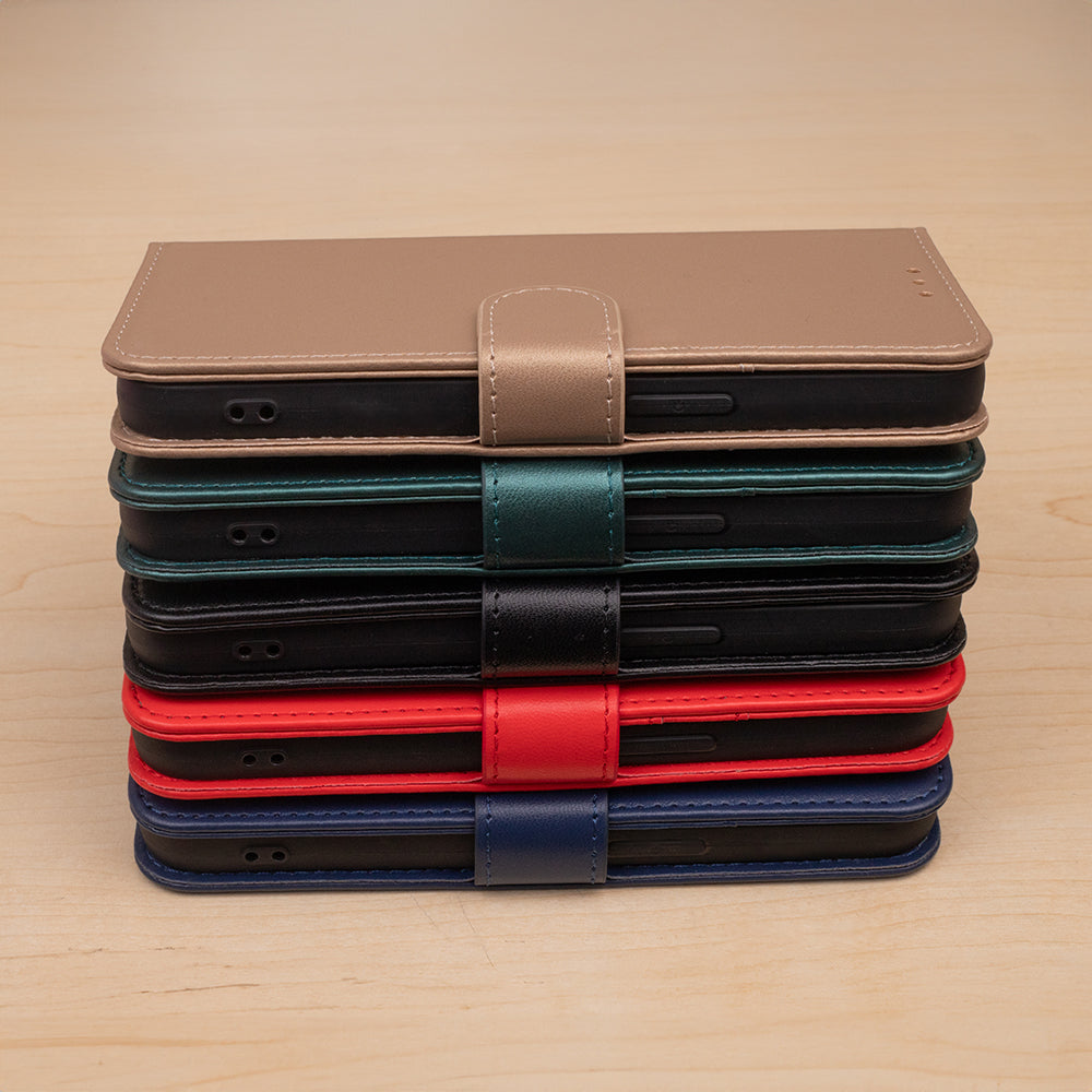iPhone 16e / 17e Wallet Flip Cover Smart Classic – Rød