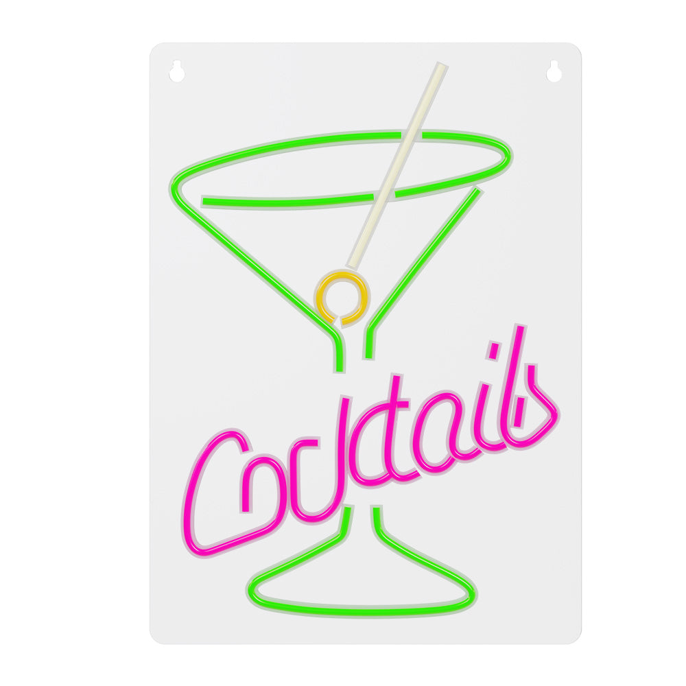PLEXI LED Cocktail pink green