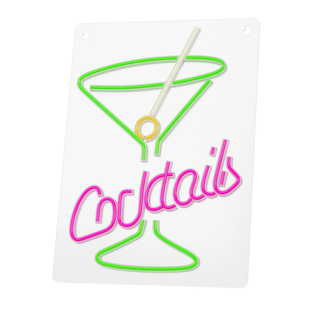 PLEXI LED Cocktail pink green