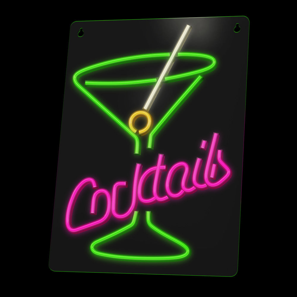 PLEXI LED Cocktail pink green